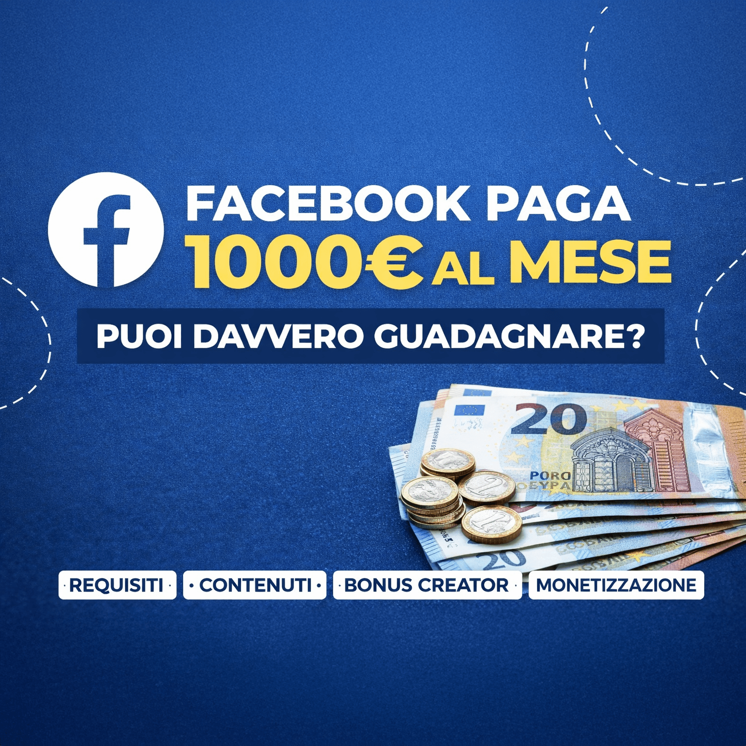 Facebook paga 1.000€ al mese per pubblicare?