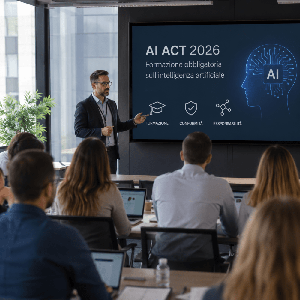 AI Act 2026: formazione obbligatoria sull’intelligenza artificiale per aziende, professionisti e scuole